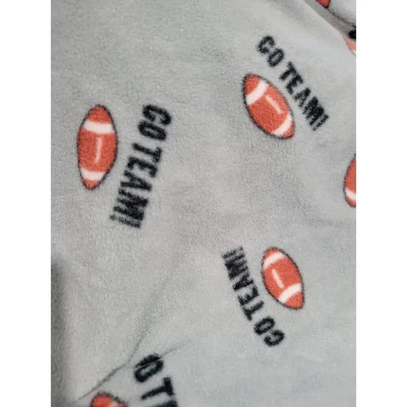 Warm & Cozy Lifestyle by Poof women's gray football onesie - medium pajamas - Picture 9 of 11